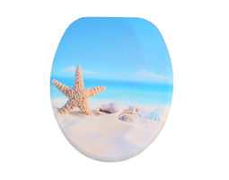 MDF带软盖海滩印花马桶盖