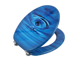 MDF蓝色水滴设计马桶座圈