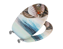 MDF Muschel设计印花马桶座圈