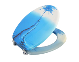 MDF 蓝色水滴设计马桶座圈